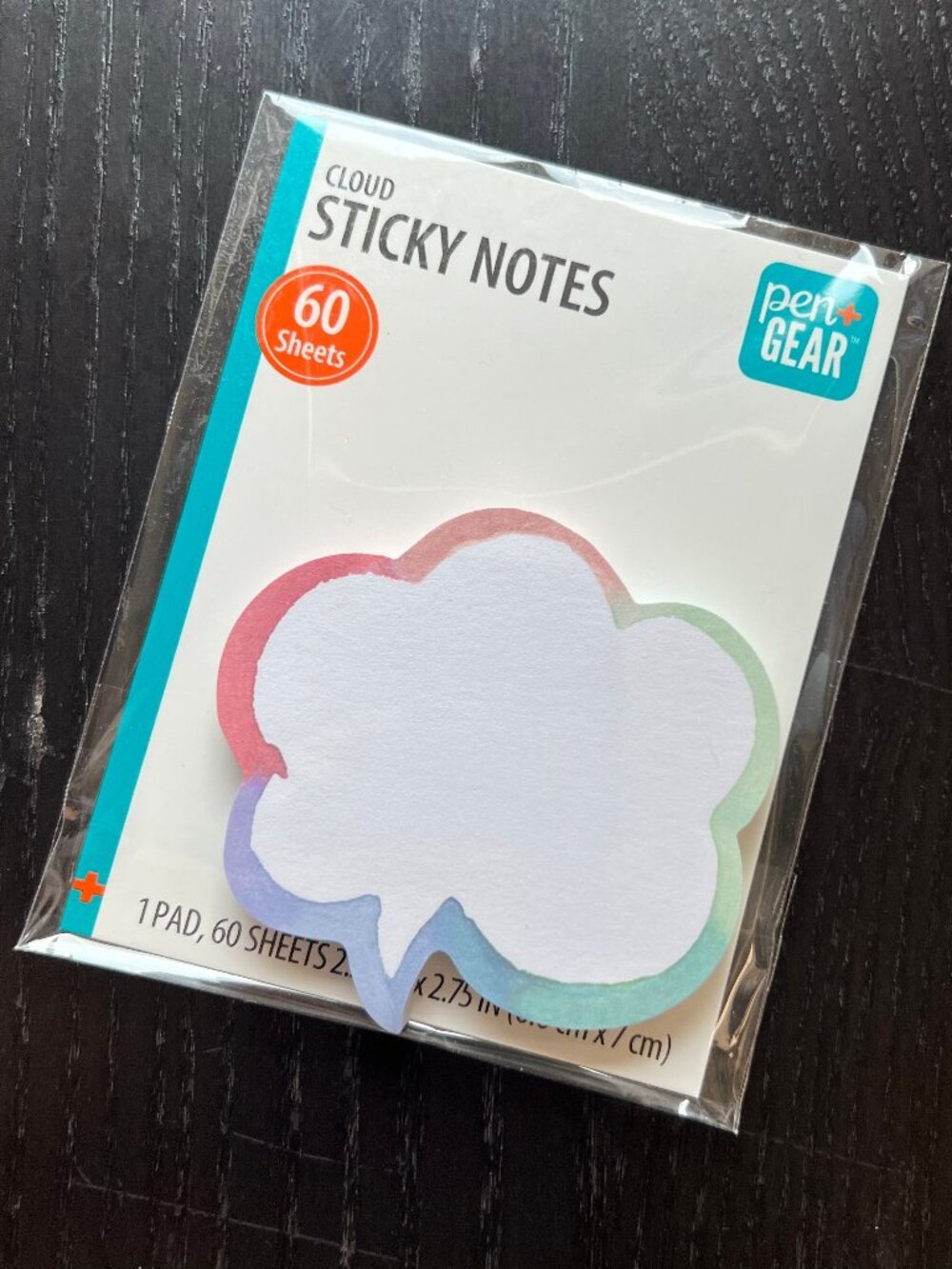 4/$12 💥🆕 Pen+Gear Cloud Shaped Sticky Notes | 60 Sheets | 5189